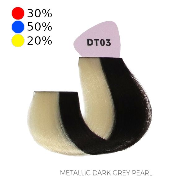 Inebrya Blondesse Toner Demi Permanent DT03 Metallic Dark Grey Pearl 100 mL-2