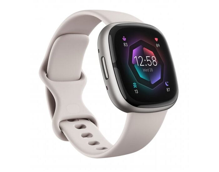 Fitbit Sense 2 Platinum Lunar White Health Fitness Smartwatch Fb521srwt Us
