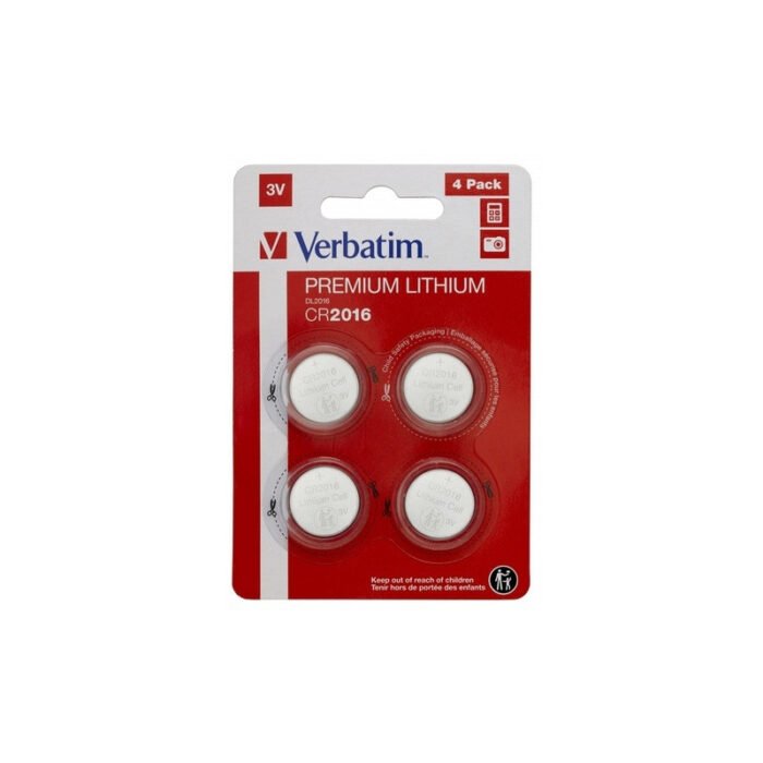 Batteries Verbatim Lithium Cr2016 4pcs Blister