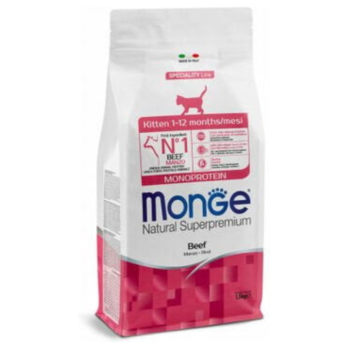 Monge Kitten Monoprotein Beef 1 5 Kg.spm .1559405 B1