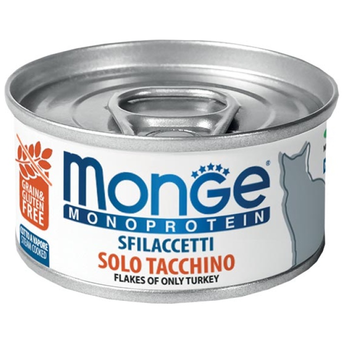 Monge Gatto Umido Monoprotein Sfilaccetti Solo Tacchino