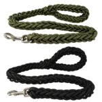 Brand New Nylon Braided Dog Pet Leash Neck Protection Safe 2 Colors