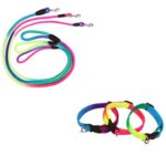 Rainbow Cat Dog Bell Collar Adjustable Outdoor Comfortable Pet Collars For Small Dogs Puppies Teddy Pets
