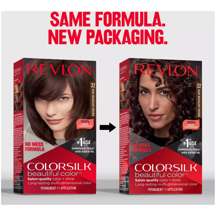 Revlon Colorsilk Hair Color 32 Dark Mahogny Brown 2