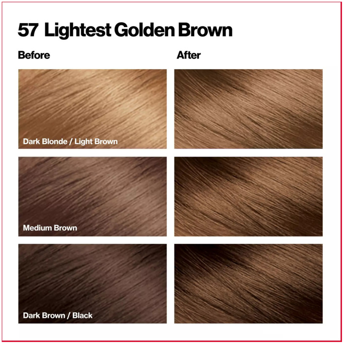 Revlon Colorsilk Hair Color 57 Lightest Gold Brown 2