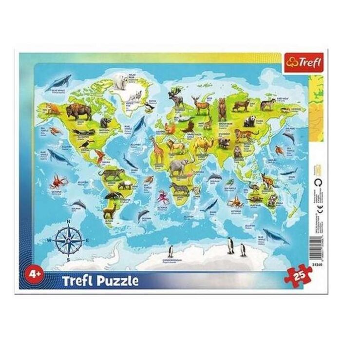 Trefl Trefl Slozhuvalka 25par World Map With Animals Baby Center Internet